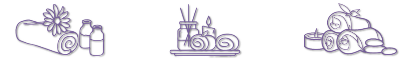 Icons depicting candles & towels